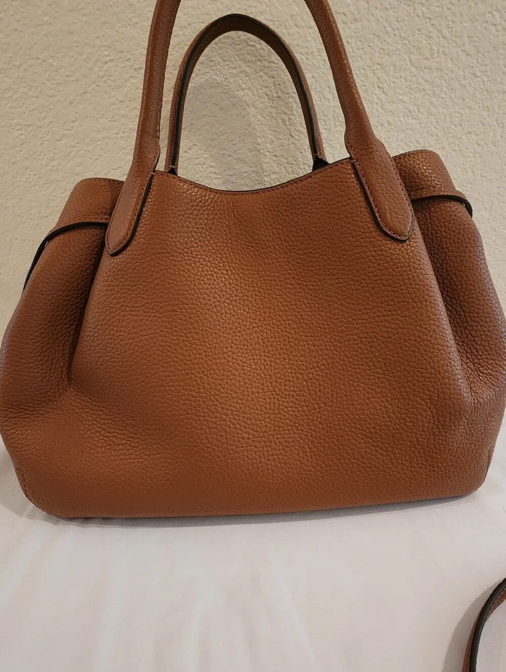 Kate Spade Large Dumpling Satchel Warm Gingerbread Flawless w/ Strap